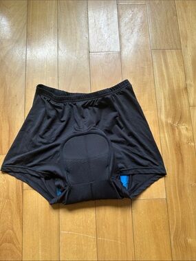 Unisex Padded Black Cycling Liner Shorts